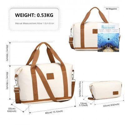 Mama & Baby Expandable Water-Resistant Polyester Travel/Hospital Bag Set 36L (Available in Beige/Navy) - Little Lug