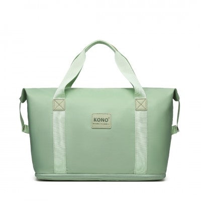 Mama & Baby Two Piece Expandable Waterproof Travel/Hospital Duffel Bag Set (Available in Apple Green/Beige/Pink/Navy/Blue/Purple) - Little Lug