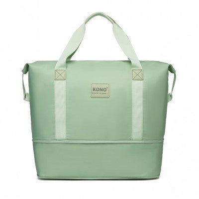 Mama & Baby Two Piece Expandable Waterproof Travel/Hospital Duffel Bag Set (Available in Apple Green/Beige/Pink/Navy/Blue/Purple) - Little Lug