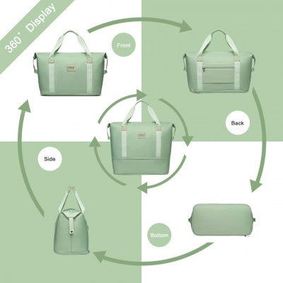 Mama & Baby Two Piece Expandable Waterproof Travel/Hospital Duffel Bag Set (Available in Apple Green/Beige/Pink/Navy/Blue/Purple) - Little Lug