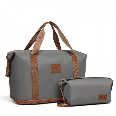 Mama & Baby Two Piece Expandable Waterproof Travel/Hospital Duffel Bag Set (Available in Apple Green/Beige/Pink/Navy/Blue/Purple) - Little Lug
