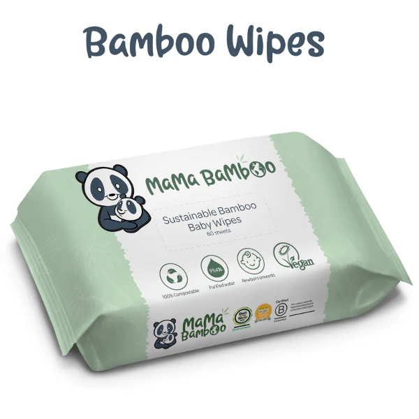 Mama Bamboo Sustainable Baby Wipes (Available as Single Pack or Pack of 12) - Little Lug