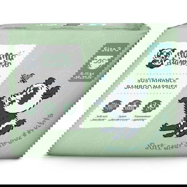 Mama Bamboo Sustainable Nappies (Available in Size 0/1/2/3/4/5) - Little Lug