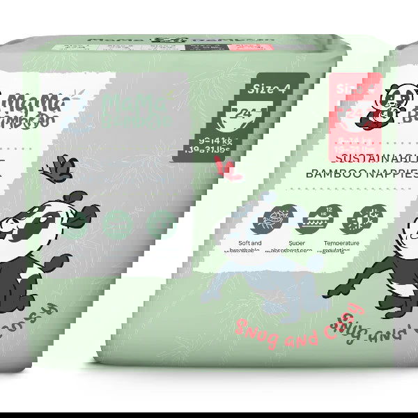 Mama Bamboo Sustainable Nappies (Available in Size 0/1/2/3/4/5) - Little Lug