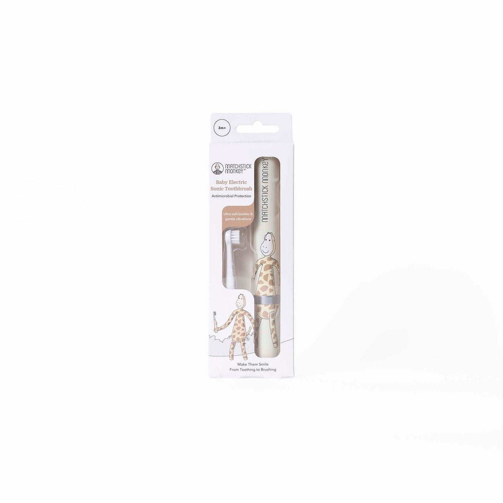 Matchstick Monkey Baby Electric Sonic Toothbrush (Available in Lion/Monkey/Giraffe Characters) - Little Lug