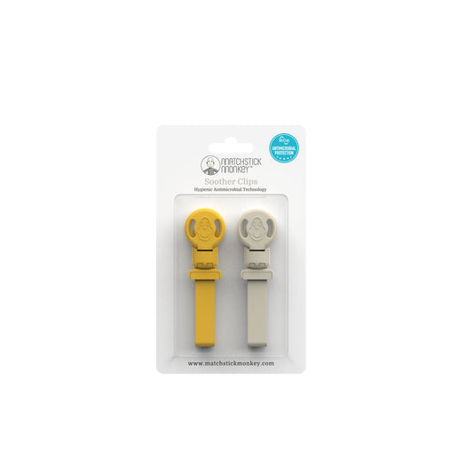 Matchstick Monkey Soother Clips (Pack of 2) - Little Lug