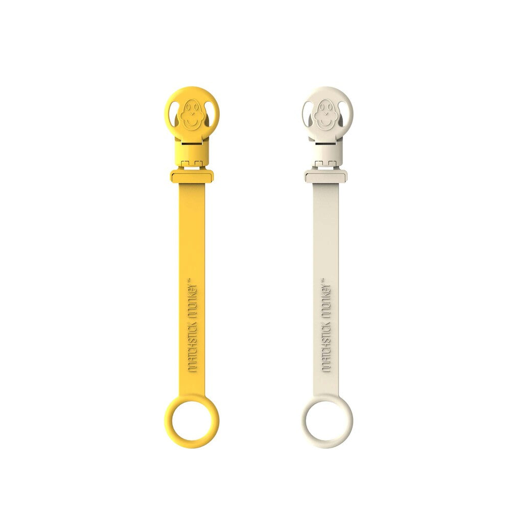 Matchstick Monkey Soother Clips (Pack of 2) - Little Lug