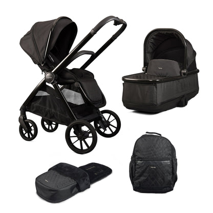 Mee-Go Cocoon Pushchair Bundle with Accessories - Liquorice