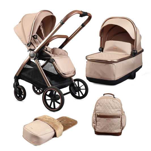Mee-Go Cocoon Pushchair Bundle with Accessories - Toffee