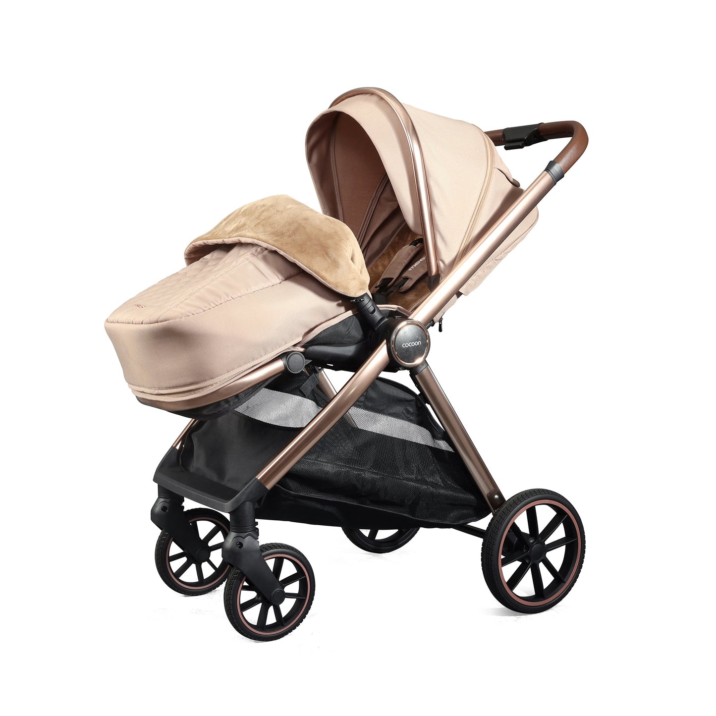 Mee-Go Cocoon Pushchair Bundle with Accessories - Toffee