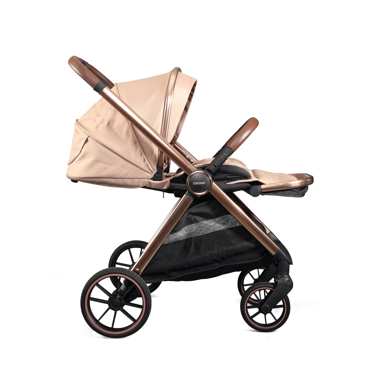 Mee-Go Cocoon Pushchair Bundle with Accessories - Toffee
