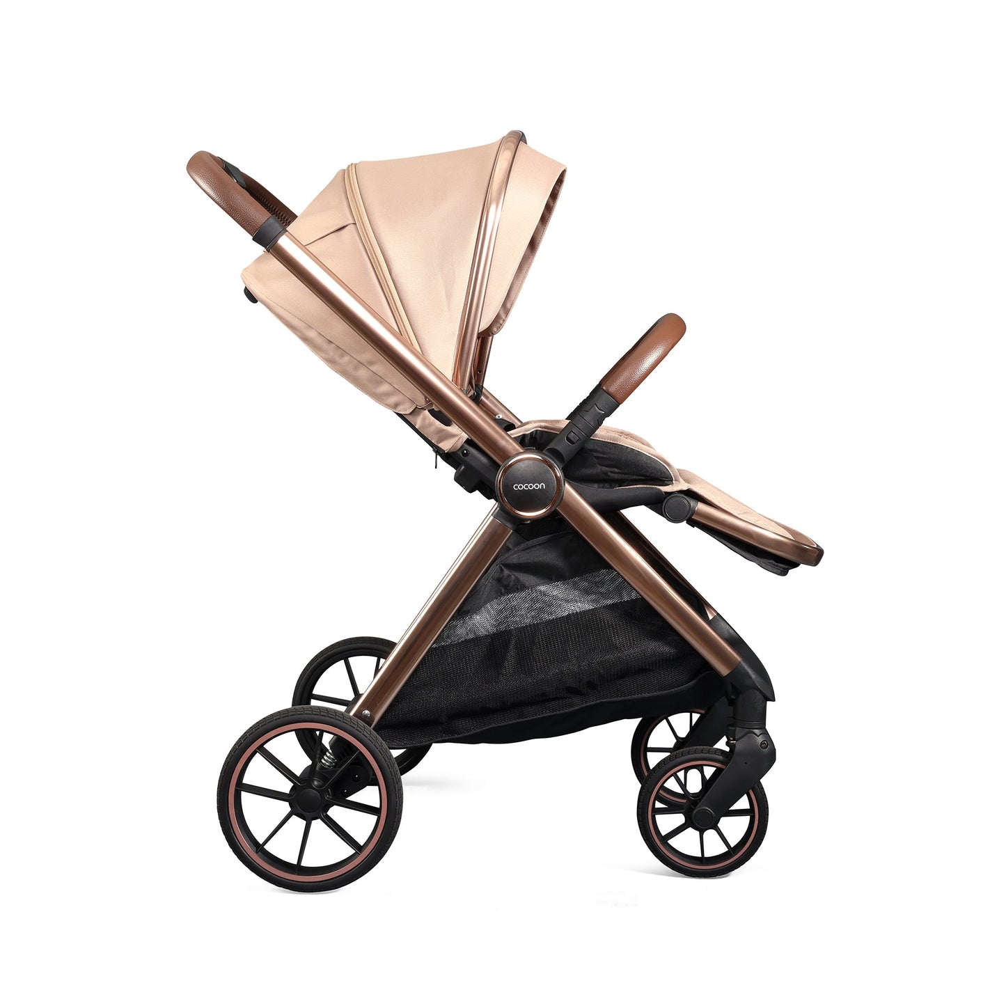 Mee-Go Cocoon Pushchair Bundle with Accessories - Toffee