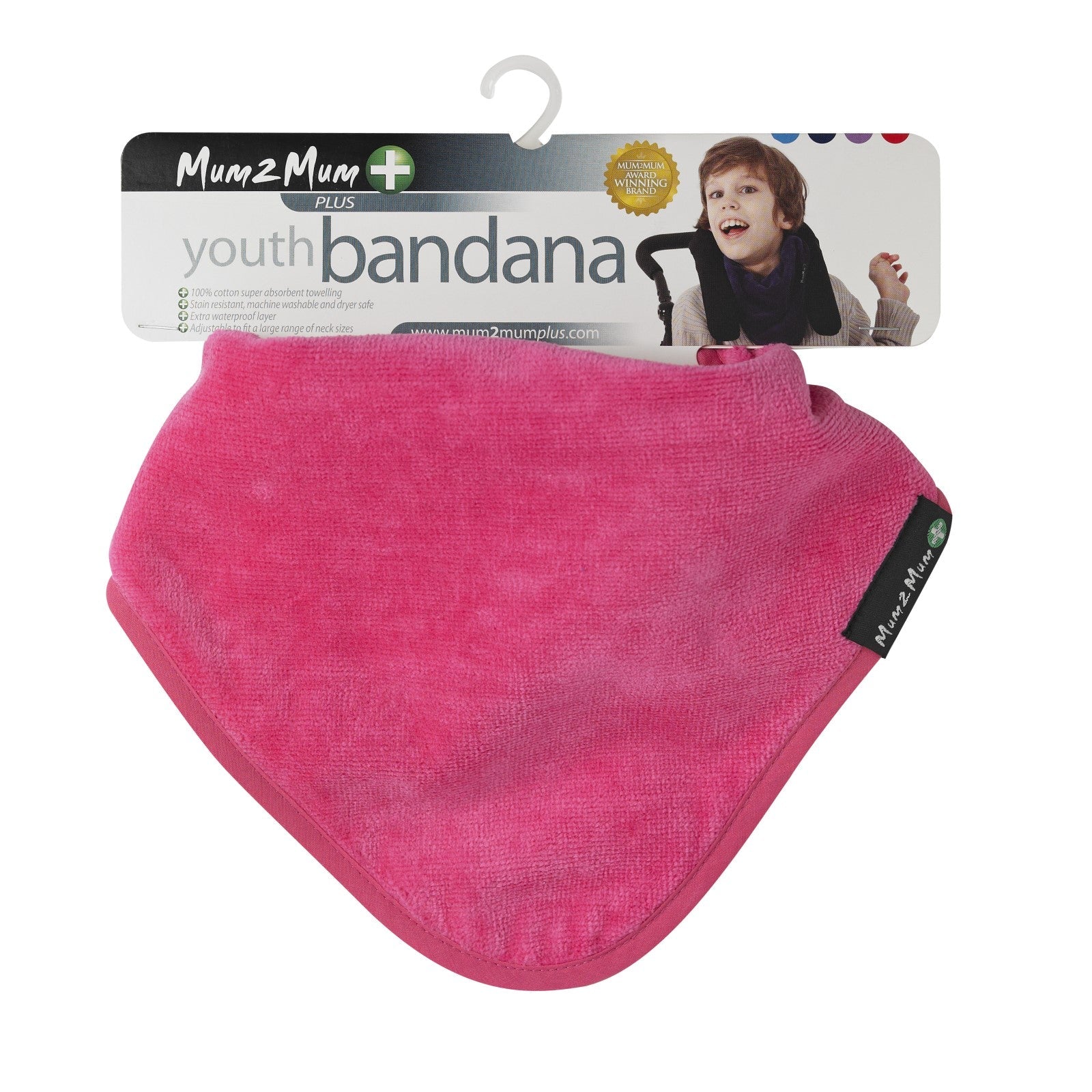 Mum 2 Mum PLUS Youth Disability Bib - Ages 5-15 years - Cerise Pink