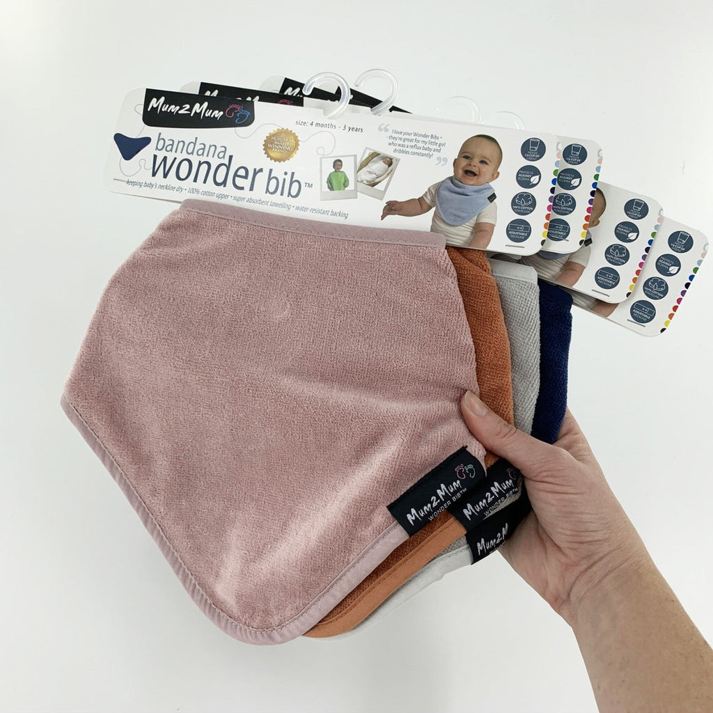 Mum 2 Mum Bandana Style Wonder Bib - Denim Blue