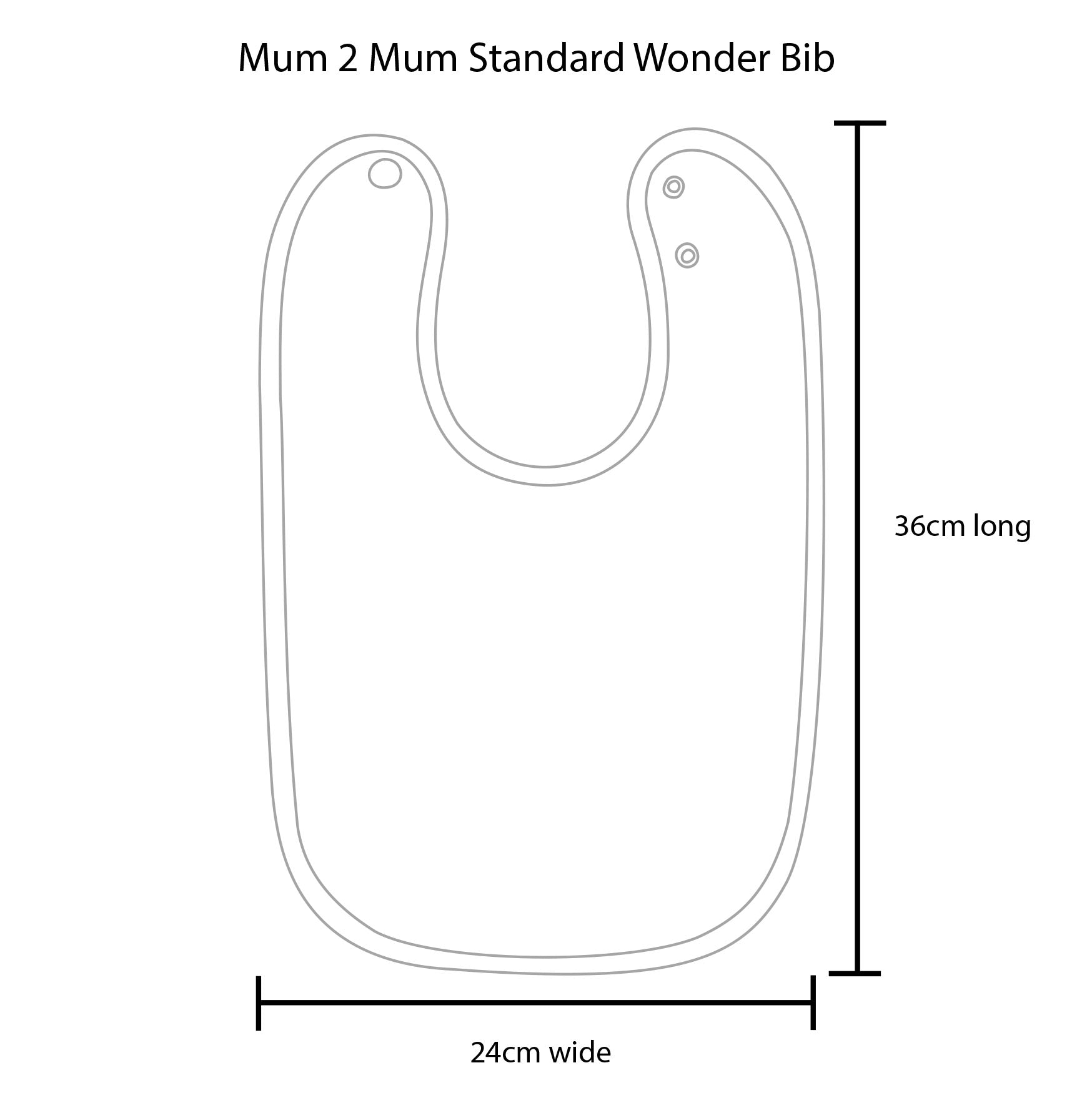 Mum 2 Mum Standard Wonder Bib - Orange
