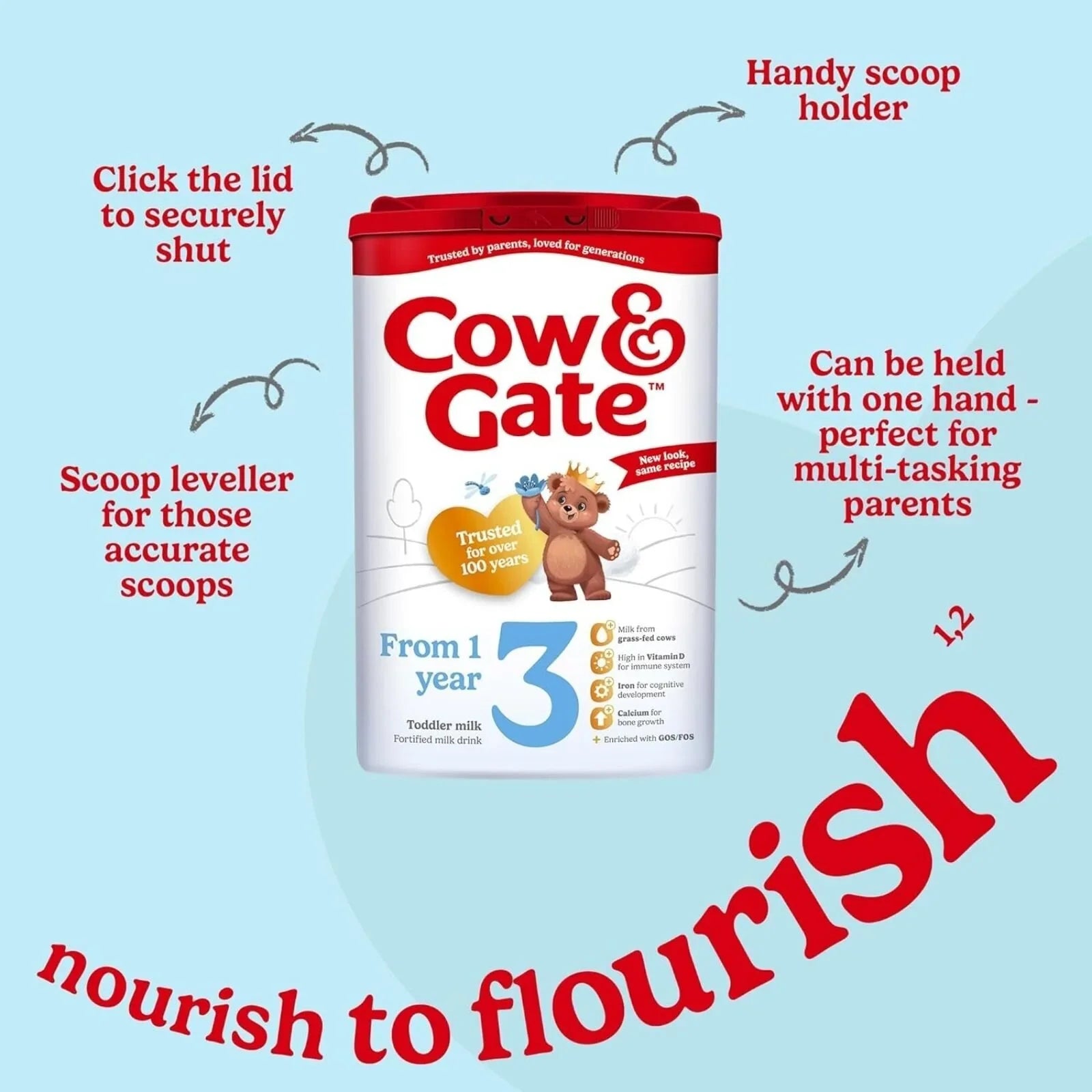 Cow & Gate 3 Growing Up Milk Formula 1+ year 800g