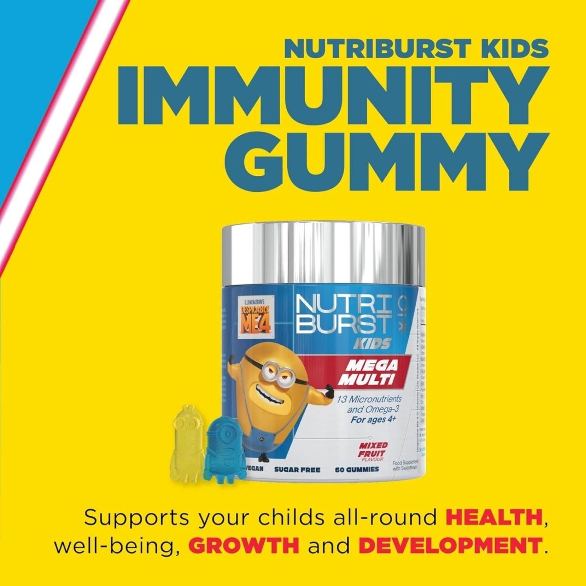 Nutriburst Minions Mega Multi Vitamins 4+ years 60 pcs
