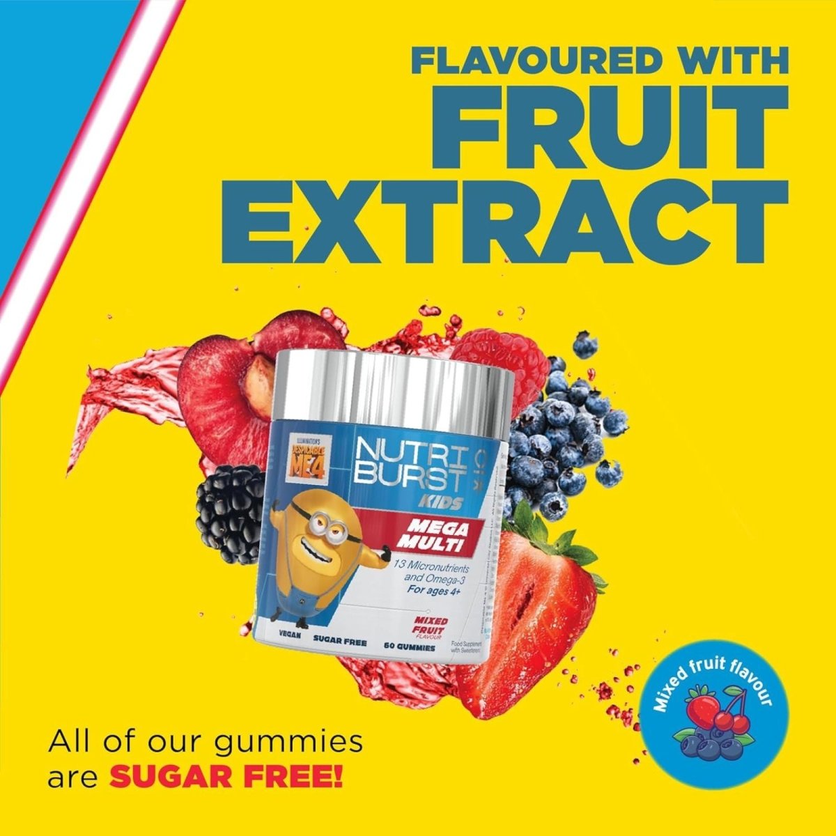 Nutriburst Minions Mega Multi Vitamins 4+ years 60 pcs