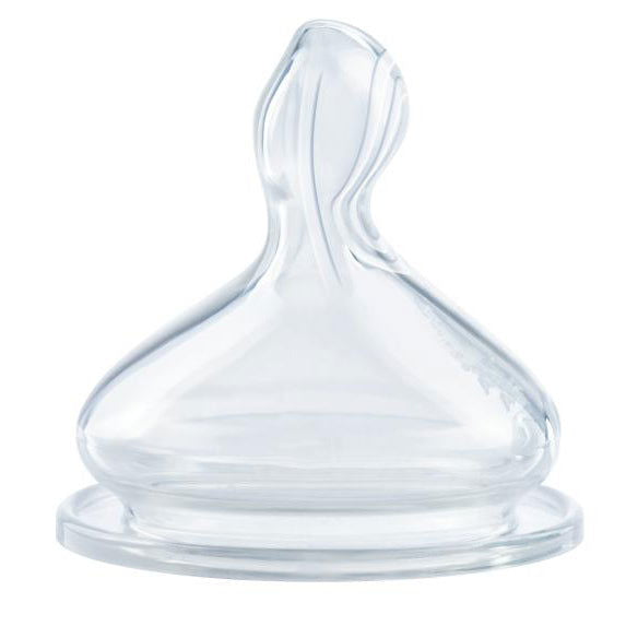 NUK Size 1 Silicone Teat (Small Hole) - Pack of 2 - Little Lug