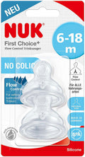 NUK Size 2 Silicone Teat (Y-Cut) - Pack of 2 - Little Lug