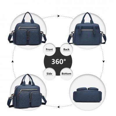 Navy Functional Baby Changing Shoulder Bag - Little Lug