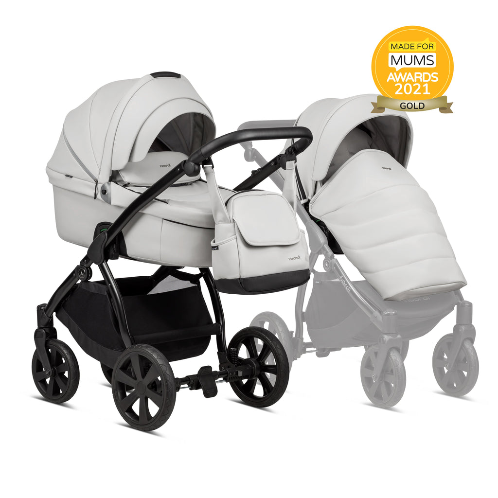 Noordi Fjordi V1 Leather 3in1 with Joie i-Snug 2 Car Seat, Cloud