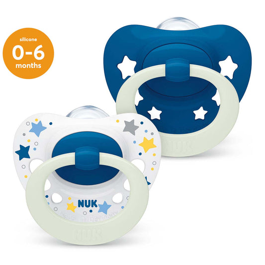 Nuk Signature Night Soother Size 1 - Boy (Pack of 2) - Little Lug