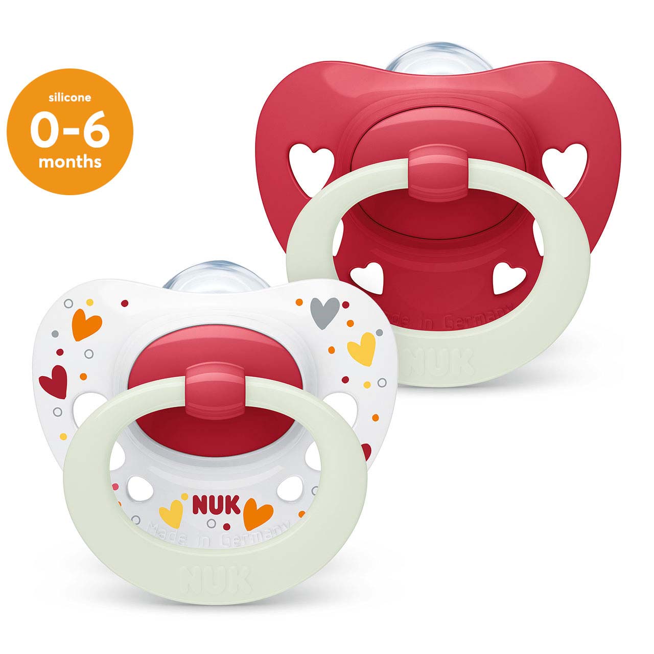 Nuk Signature Night Soother Size 1 - Girl (Pack of 2) - Little Lug