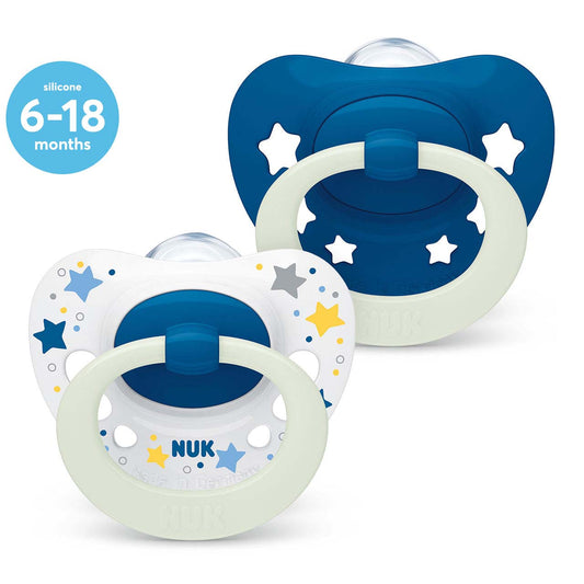 Nuk Signature Night Soother Size 2 - Boy (Pack of 2) - Little Lug