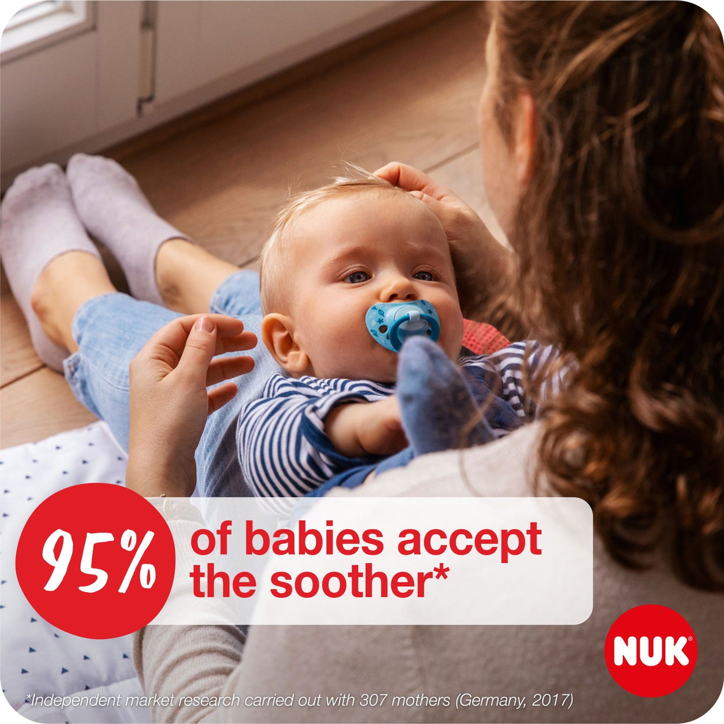 Nuk Signature Silicone Soother Size 2 - Boy (Pack of 2) - Little Lug