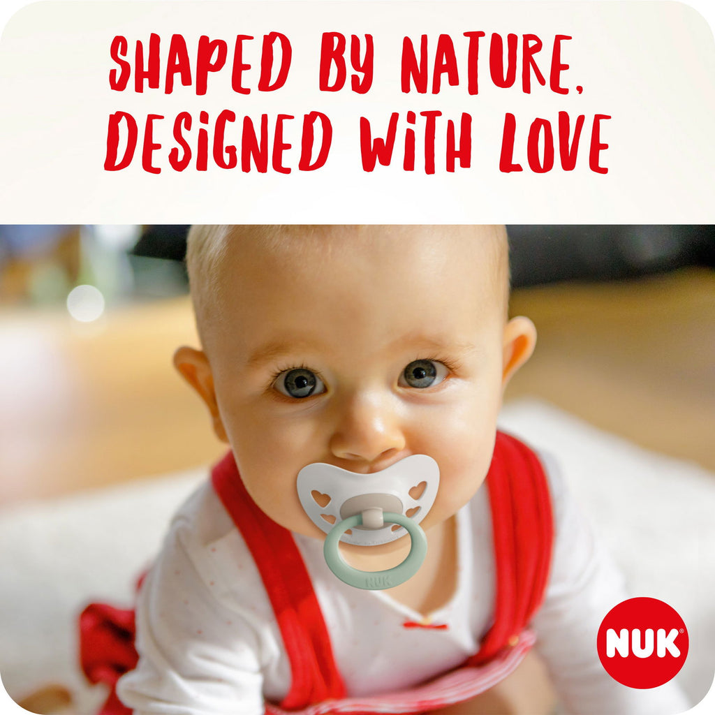 Nuk Signature Silicone Soother Size 2 - Girl (Pack of 2) - Little Lug