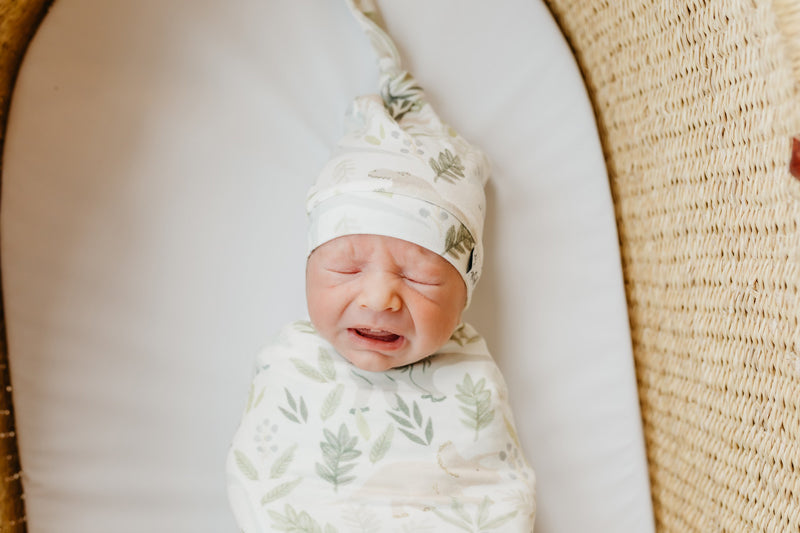 Copper Pearl Top Knot Hat Rex 0-4m