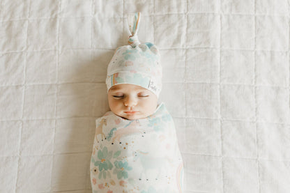 Copper Pearl Top Knot Hat Whimsy 0-4m