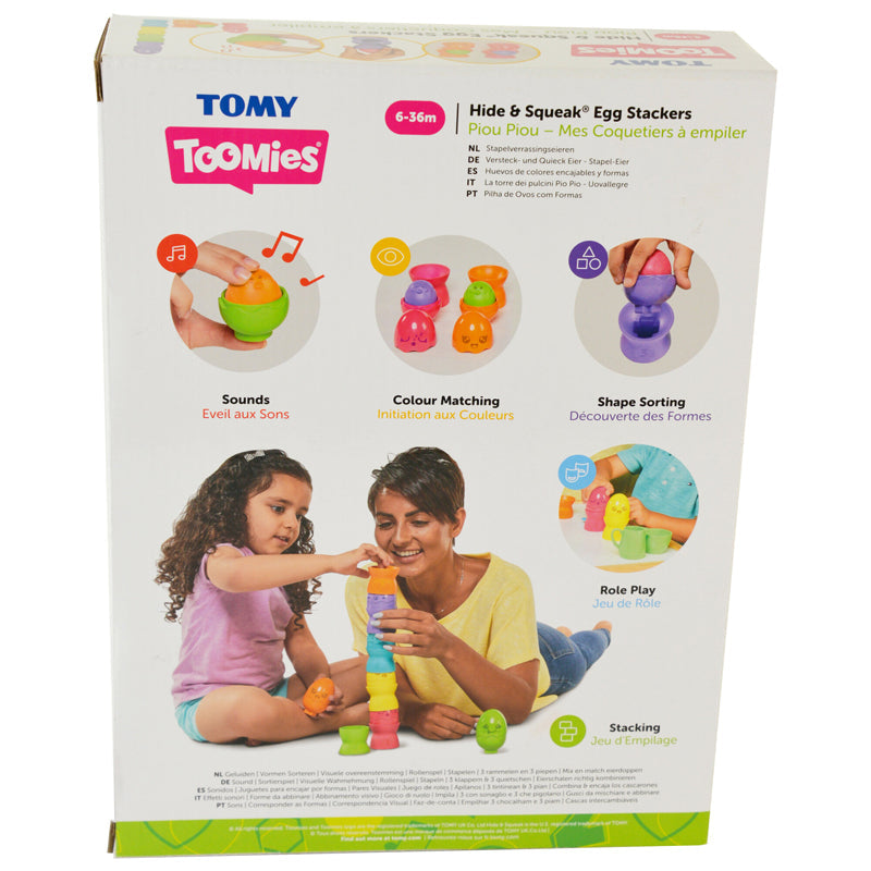 Tomy Toomies Hide & Squeak Egg Stackers