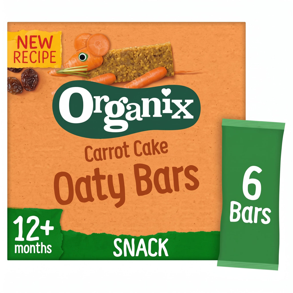 Organix Carrot Cake Organic Soft Oaty Bars 12+ months 138g (6x23g)