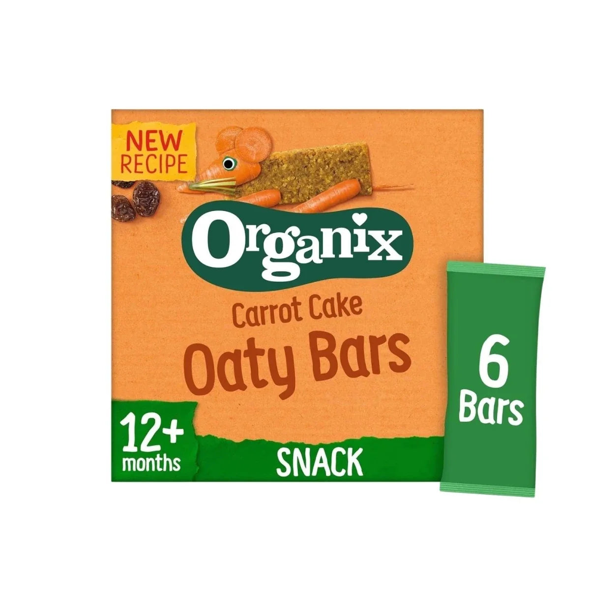 Organix Carrot Cake Organic Soft Oaty Bars 12+ months 138g (6x23g)