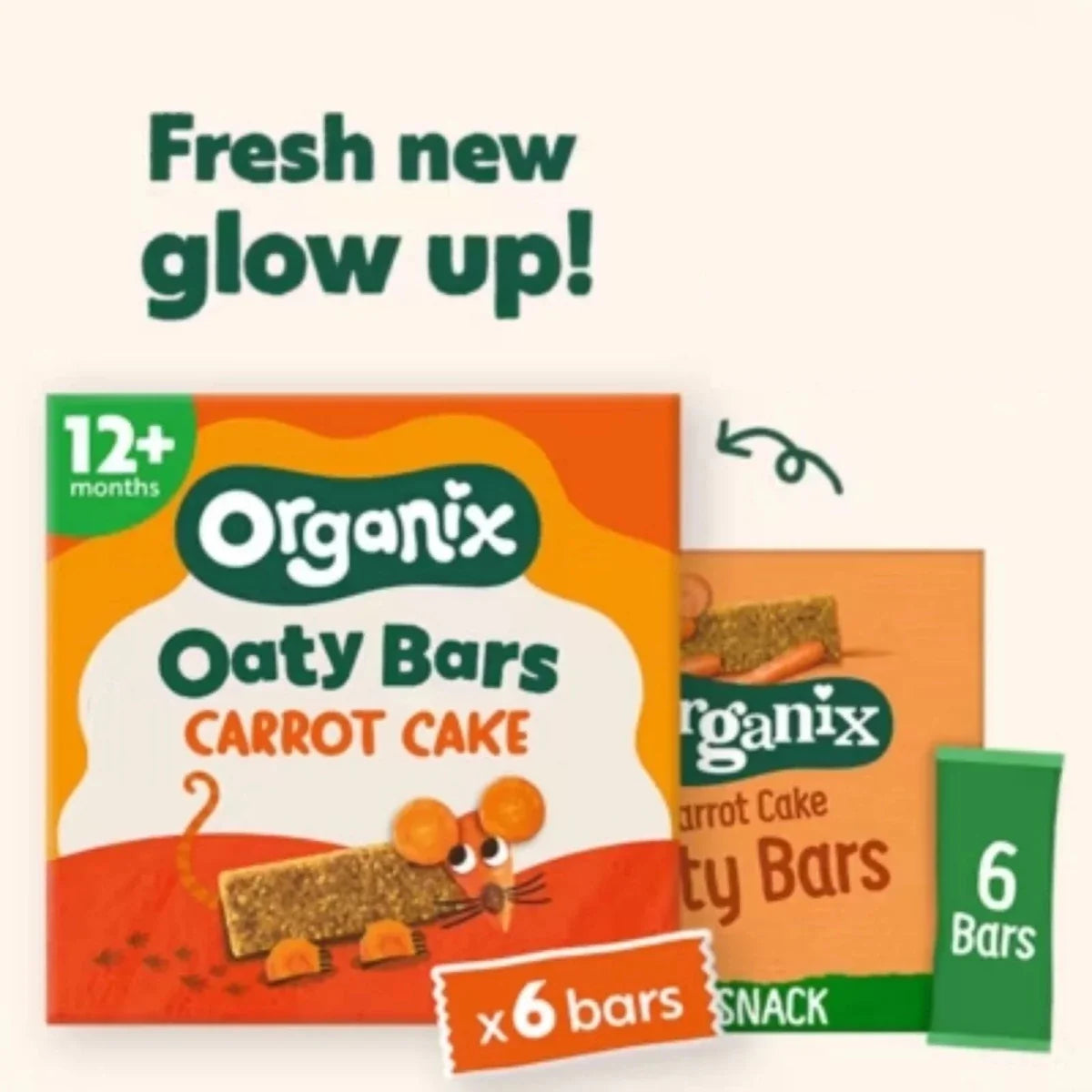 Organix Carrot Cake Organic Soft Oaty Bars 12+ months 138g (6x23g)