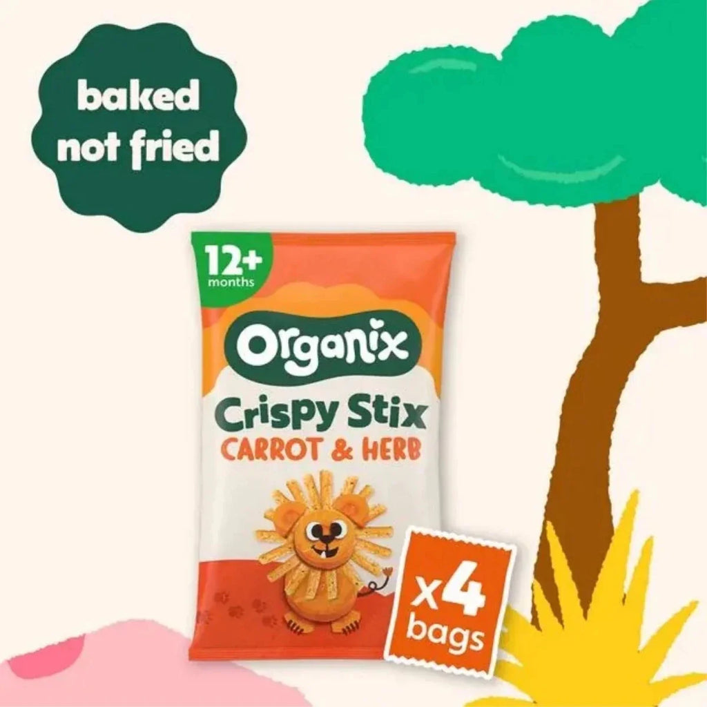 Organix Carrot & Herb Crispy Stix Puffs 12+ months 60g (4x15g)