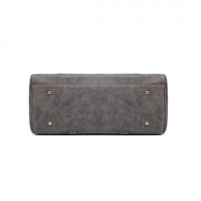 PU Leather Baby Changing Bag with Tote, Changing Mat and Buggy Straps (Available in Grey/Black) - Little Lug