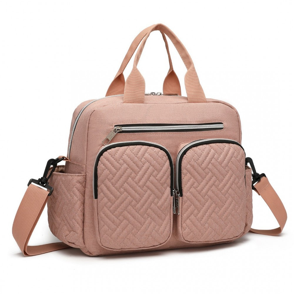 Pink Functional Baby Changing Shoulder Bag - Little Lug