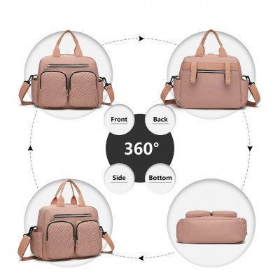 Pink Functional Baby Changing Shoulder Bag - Little Lug