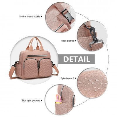 Pink Functional Baby Changing Shoulder Bag - Little Lug