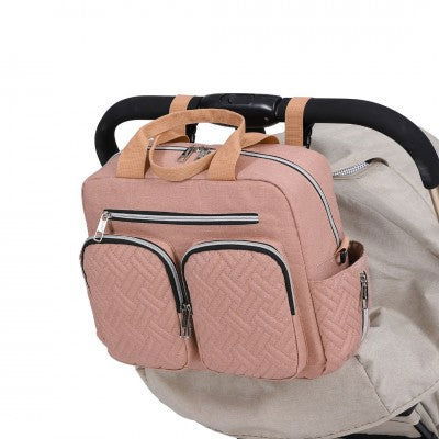 Pink Functional Baby Changing Shoulder Bag - Little Lug