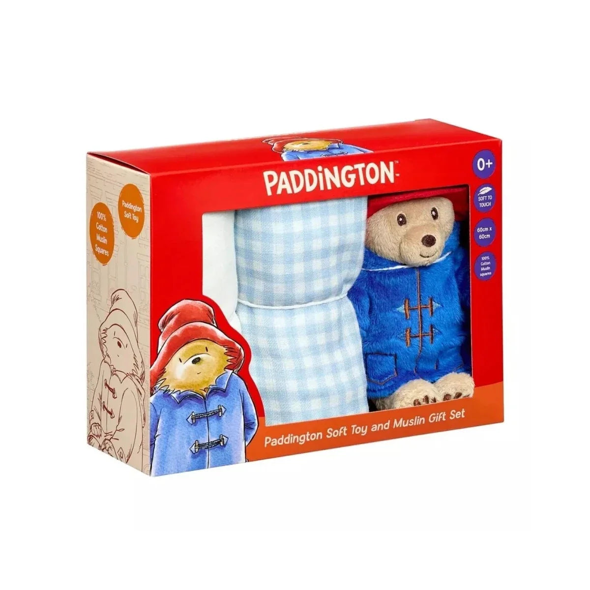 Paddington Baby Soft Toy & Muslin Set