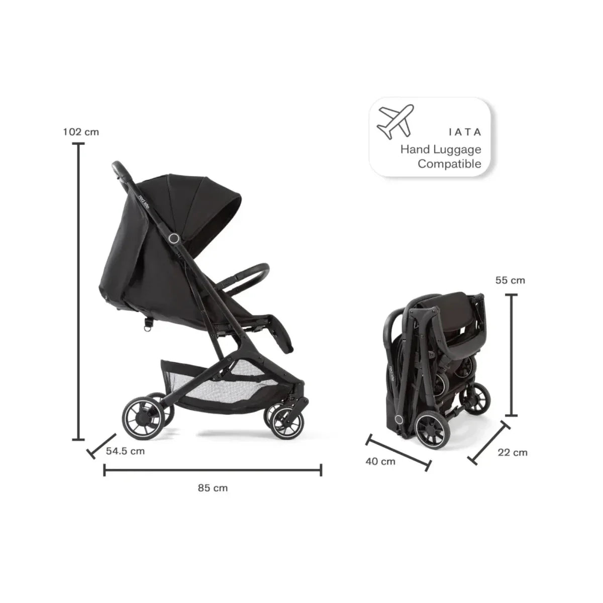 Red Kite Push Me Explor Stroller - Black