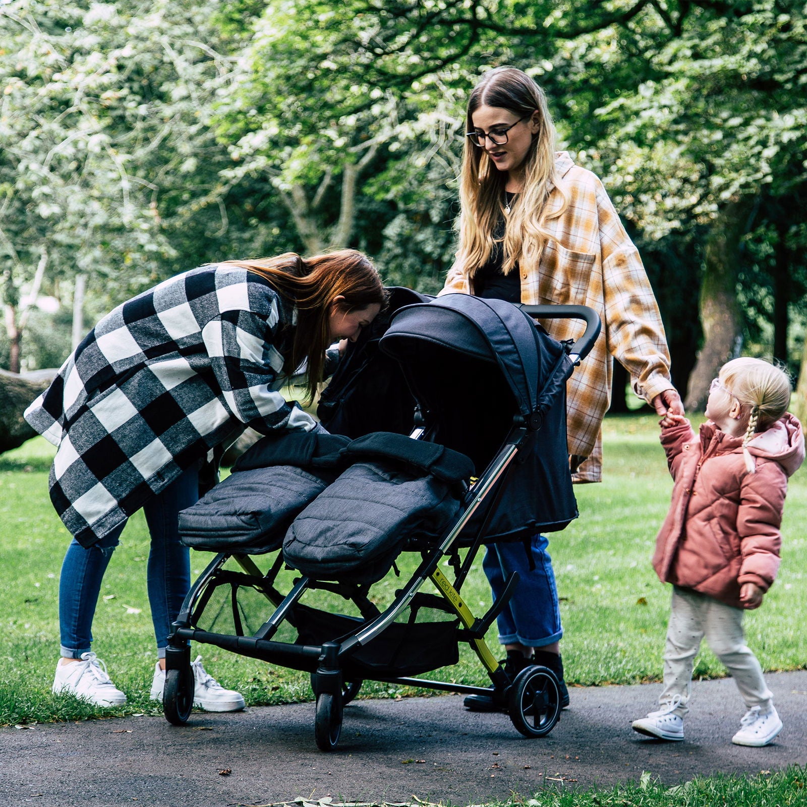 Red Kite Double Push Me Lightweight Travel Stroller (Pistachio) - Little Lug