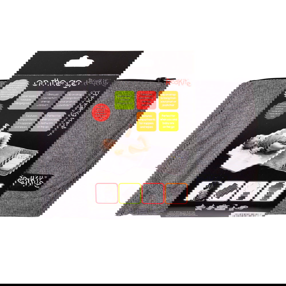 Red Kite Travel On-The-Go Changing Mat (Grey Weave) - Little Lug