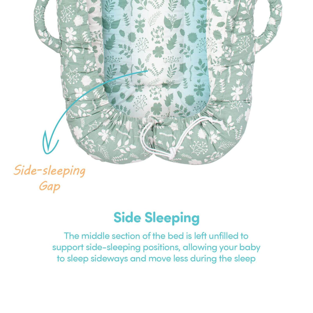 baby plus Mother Side Baby Reflux Bed - Green
