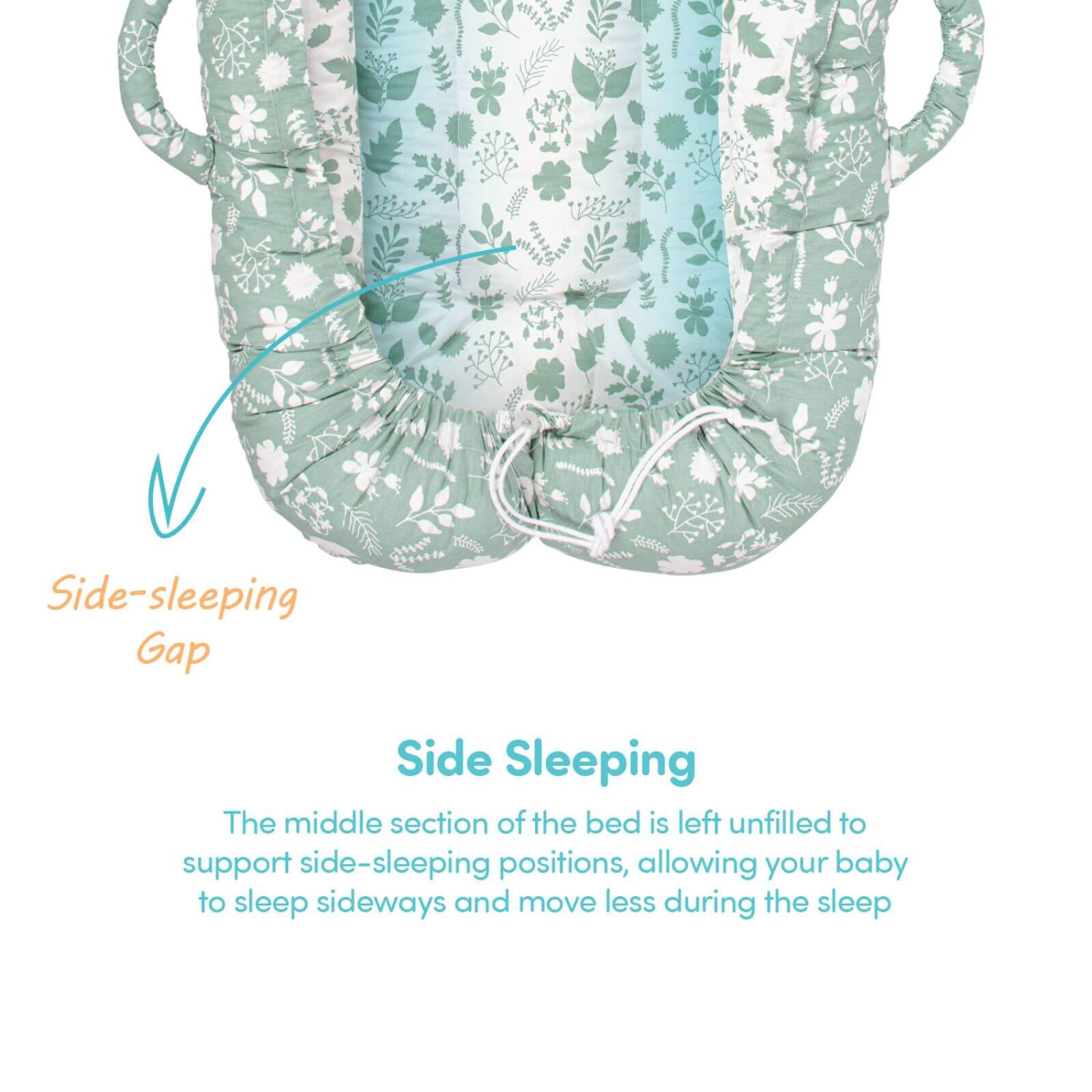 baby plus Mother Side Baby Reflux Bed - Green