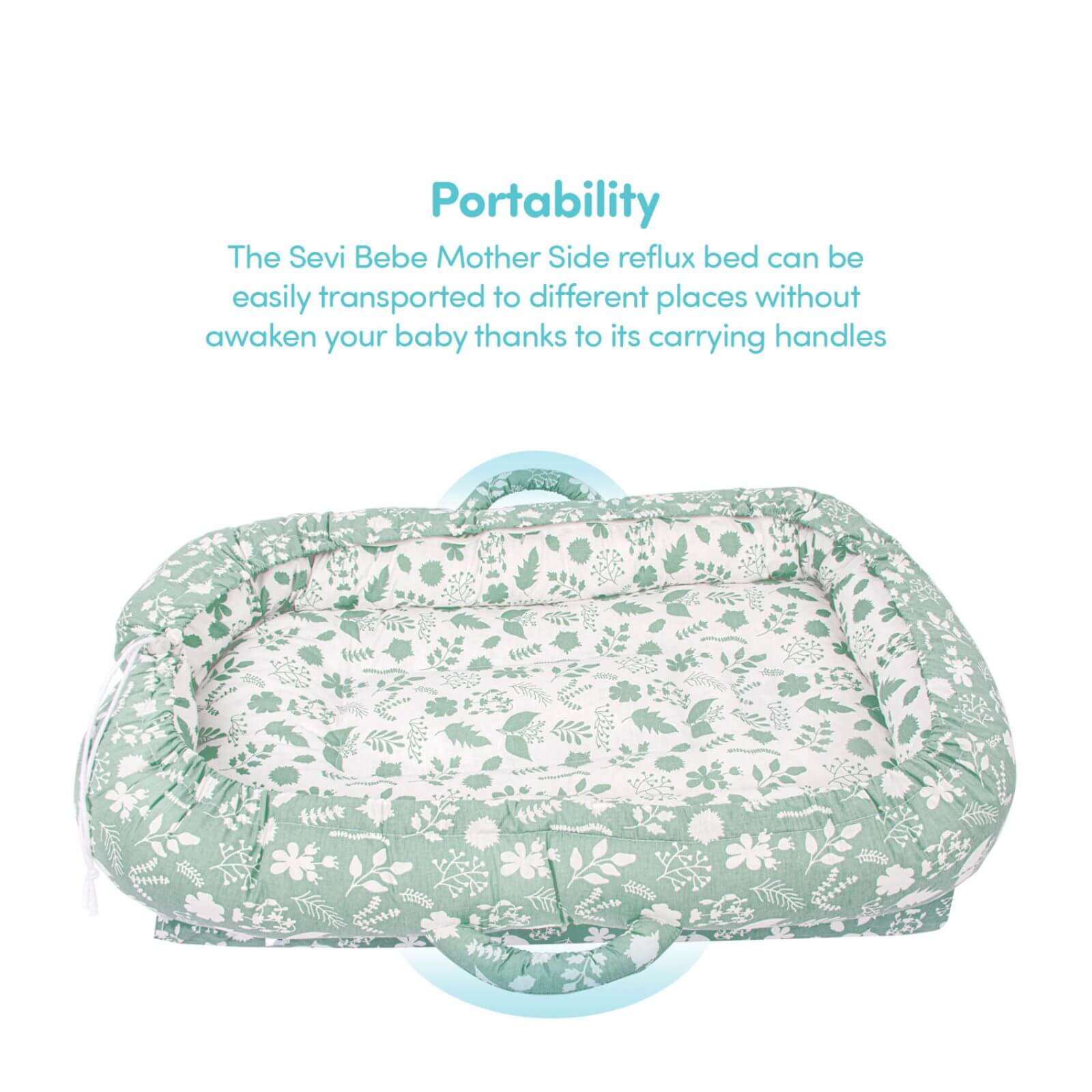 baby plus Mother Side Baby Reflux Bed - Green